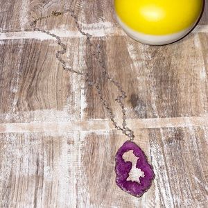 Druzy Stone Beaded Necklace